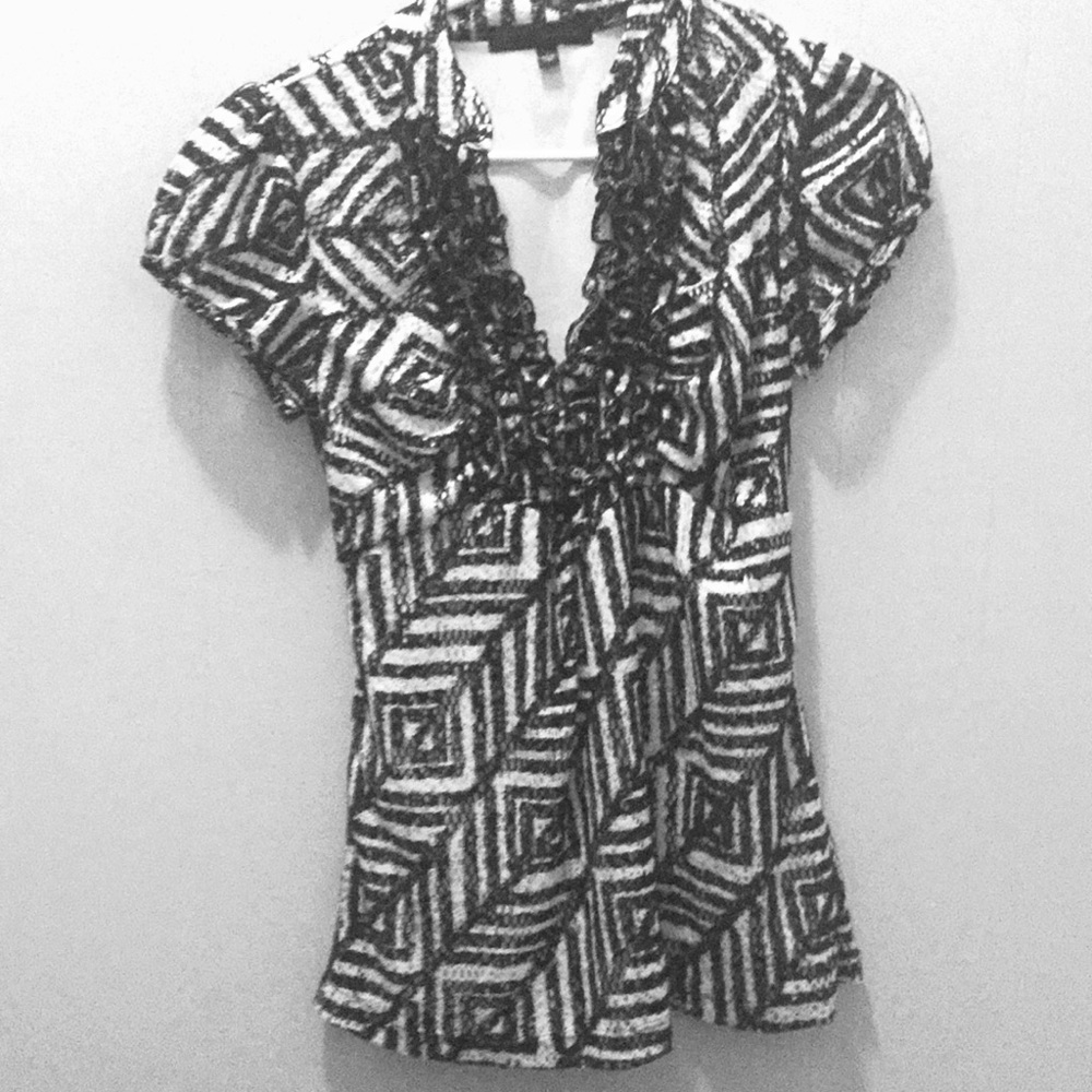 Black and white blouse